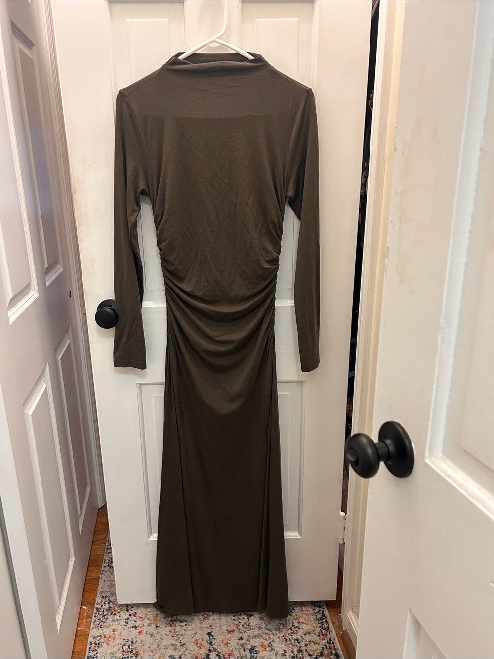 REFORMATION NEMY DRESS IN OLIVE GREEN SIZE SMALL - Picture 6 of 9